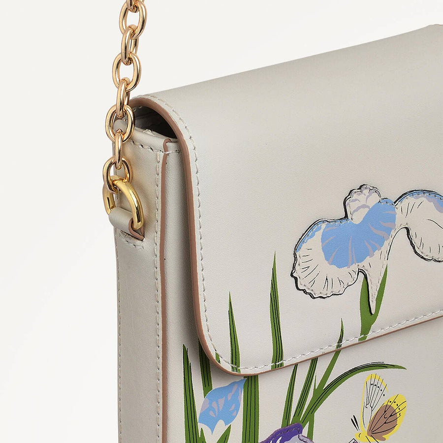 RHS SS25 Leather Medium Phone Cross Body in Chalk - 110806