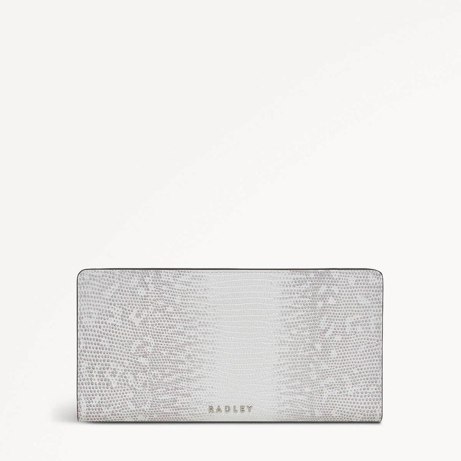 Coin Street Leather Large Bifold Wallet in Bright White - 110808