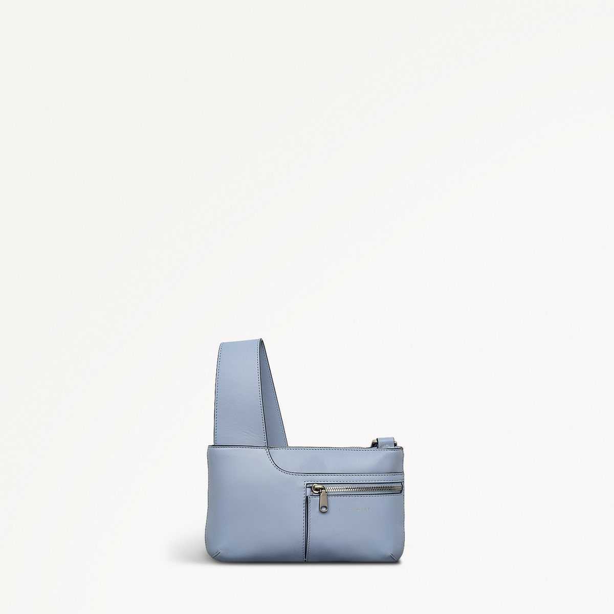 Pockets Mini Ziptop Cross Body Smoke Blue - 110810