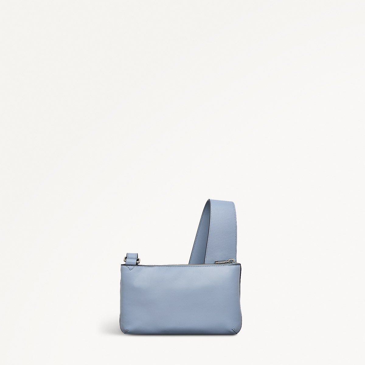 Smoke Blue Mini Crossbody Leather Bag | Pockets Collection SS25