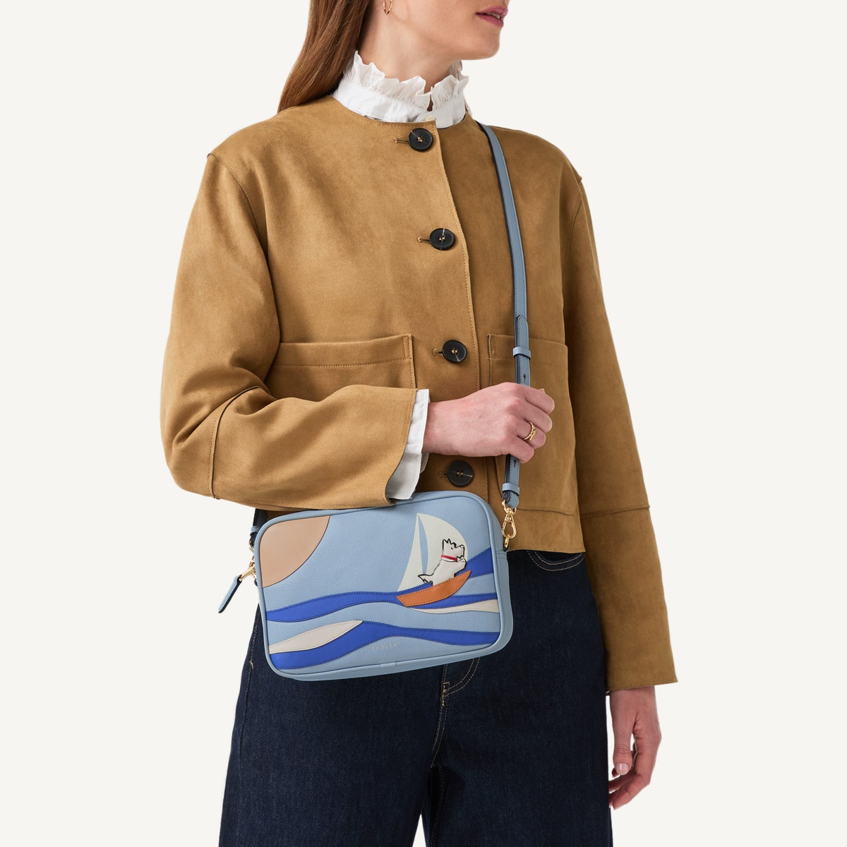 Shore Thing Small Ziptop Cross Body Smoke Blue - 110819