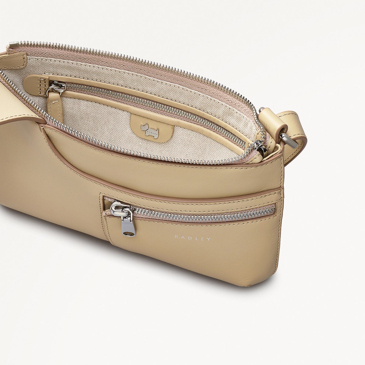 Pockets Mini Ziptop Cross Body Stone - 110828