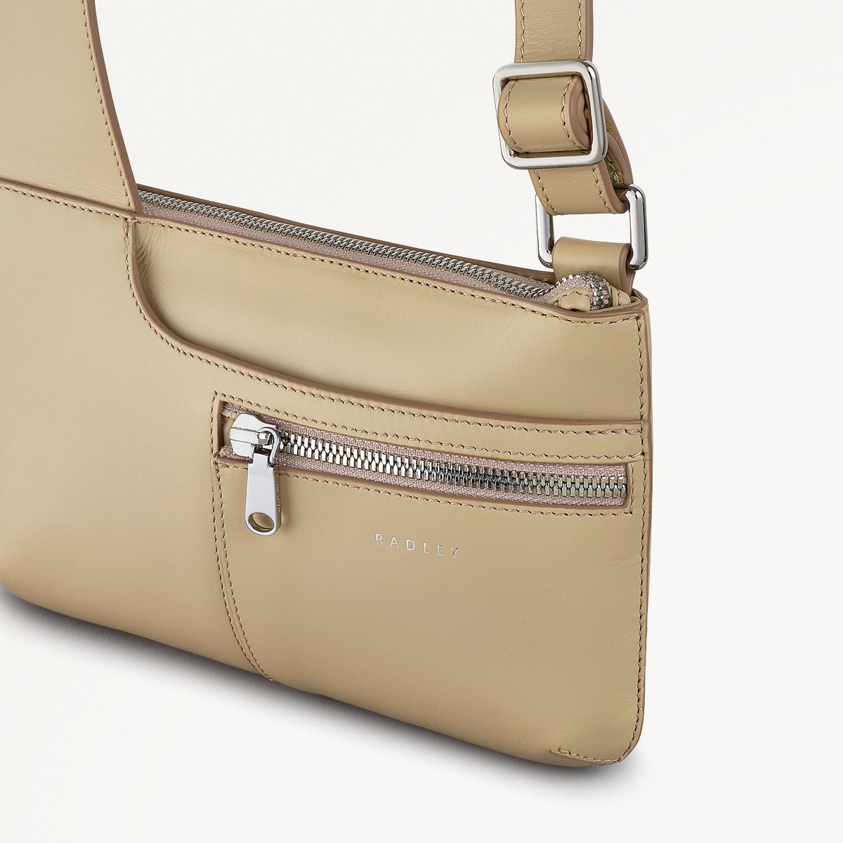Pockets Mini Ziptop Cross Body Stone - 110828