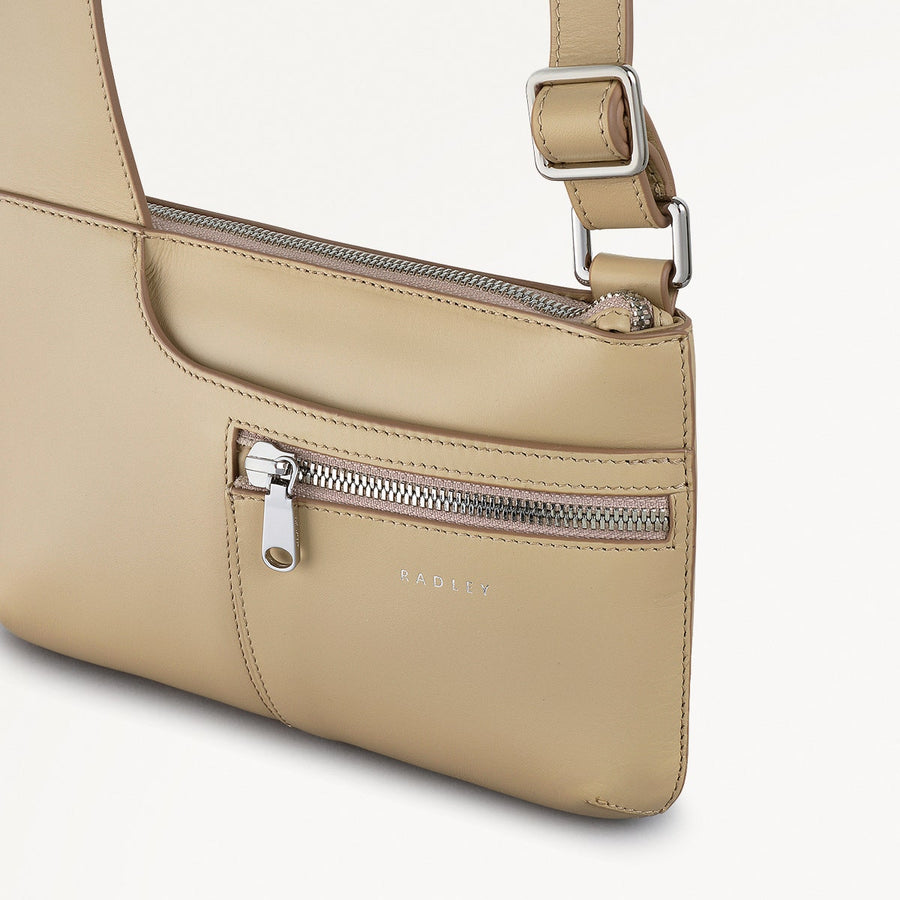 Pockets Mini Ziptop Cross Body Stone - 110828