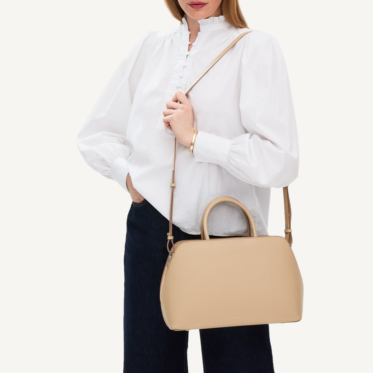 Stone Beige Ziptop Grab Bag | Liverpool Street Collection SS25