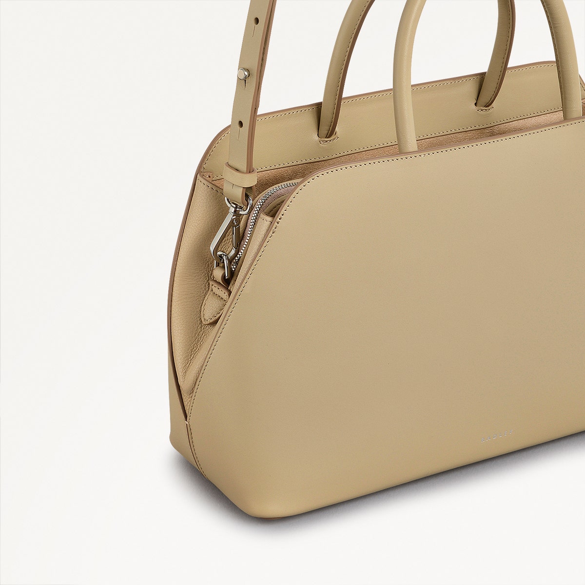 Liverpool Street Medium Ziptop Satchel Stone - 110830