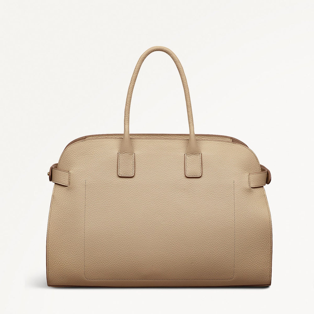 The Rathbone Large Ziptop Satchel Stone - 110833