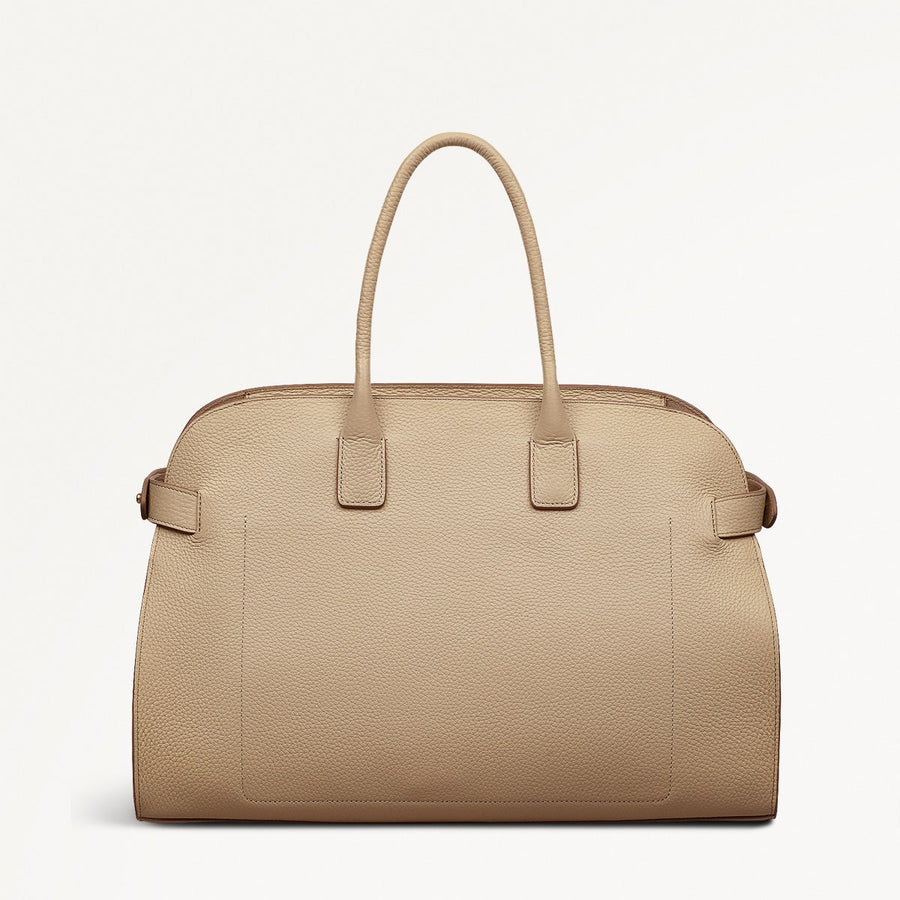 The Rathbone Large Ziptop Satchel Stone - 110833