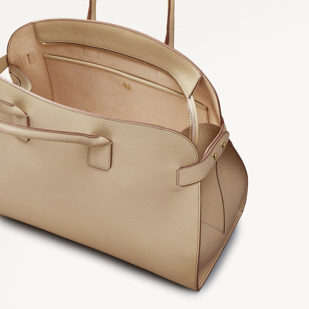 The Rathbone Large Ziptop Satchel Stone - 110833