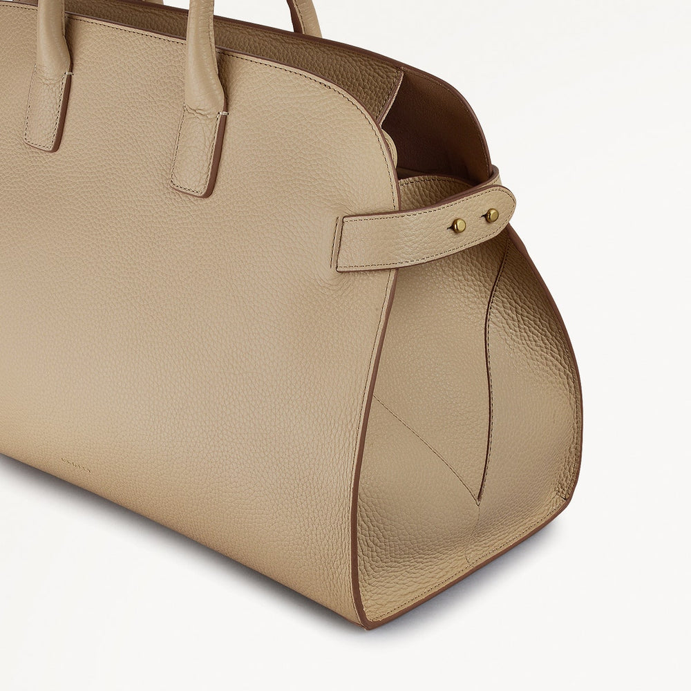The Rathbone Large Ziptop Satchel Stone - 110833