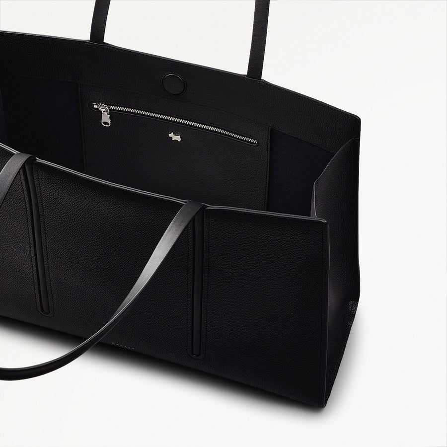 Portland Place Large Open Top Tote Black - 110838