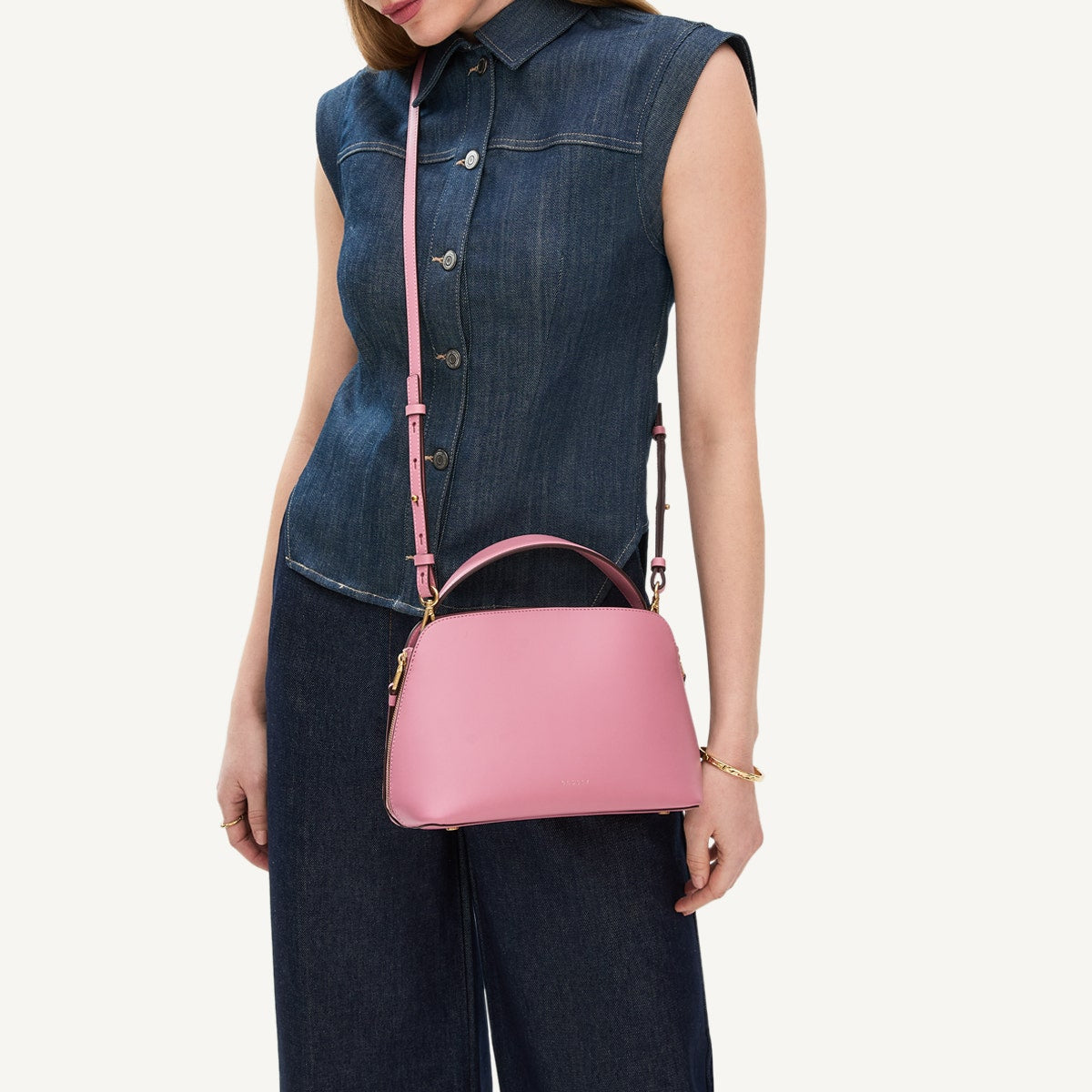 Liverpool Street Small Open Top Satchel Sienna Pink - 110840