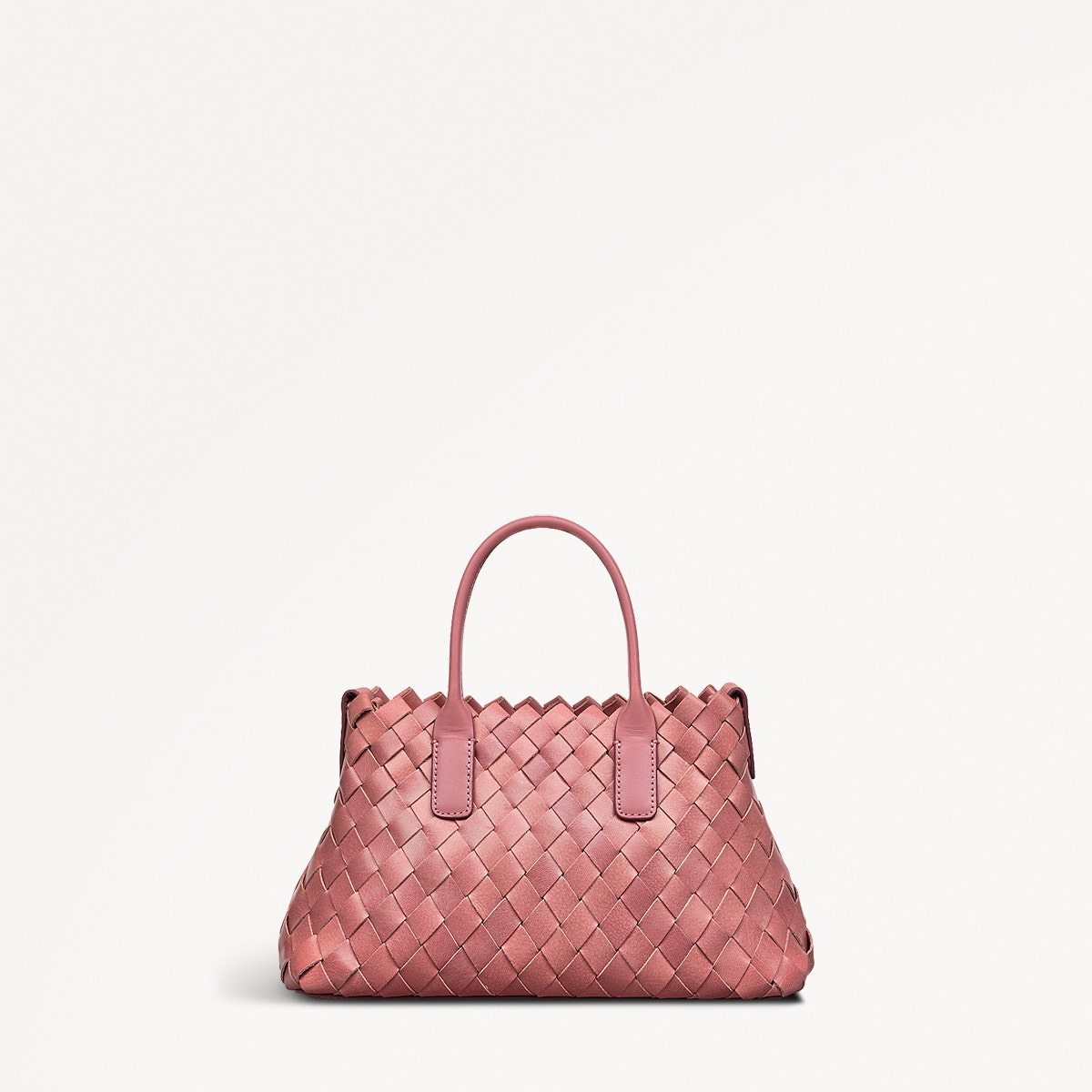 Pink Leather Woven Grab Bag | The Goswell SS25 | Radley