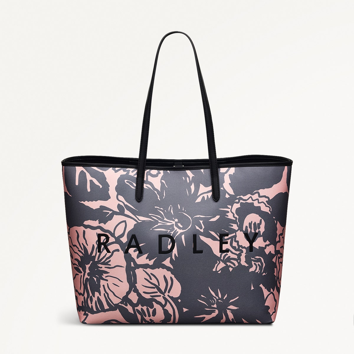 Southwell Gardens - Floral Fabric Medium Ziptop Grab in Black - 110856