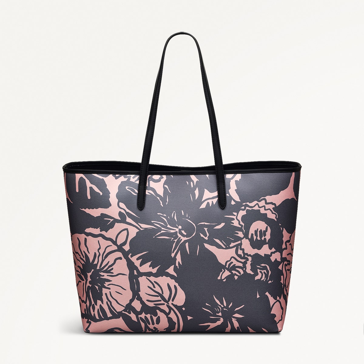Southwell Gardens - Floral Fabric Medium Ziptop Grab in Black - 110856