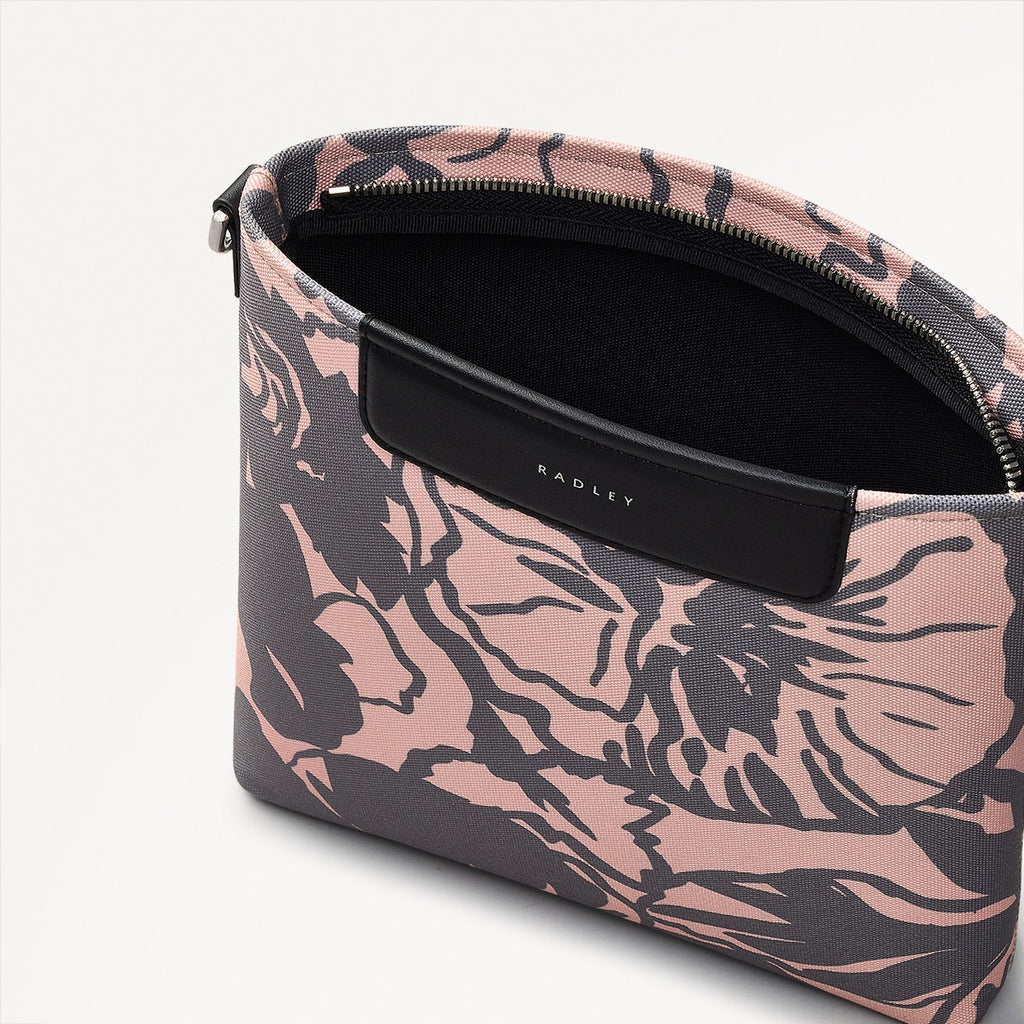 Southwell Gardens Floral Small Ziptop Cross Body Black - 110857