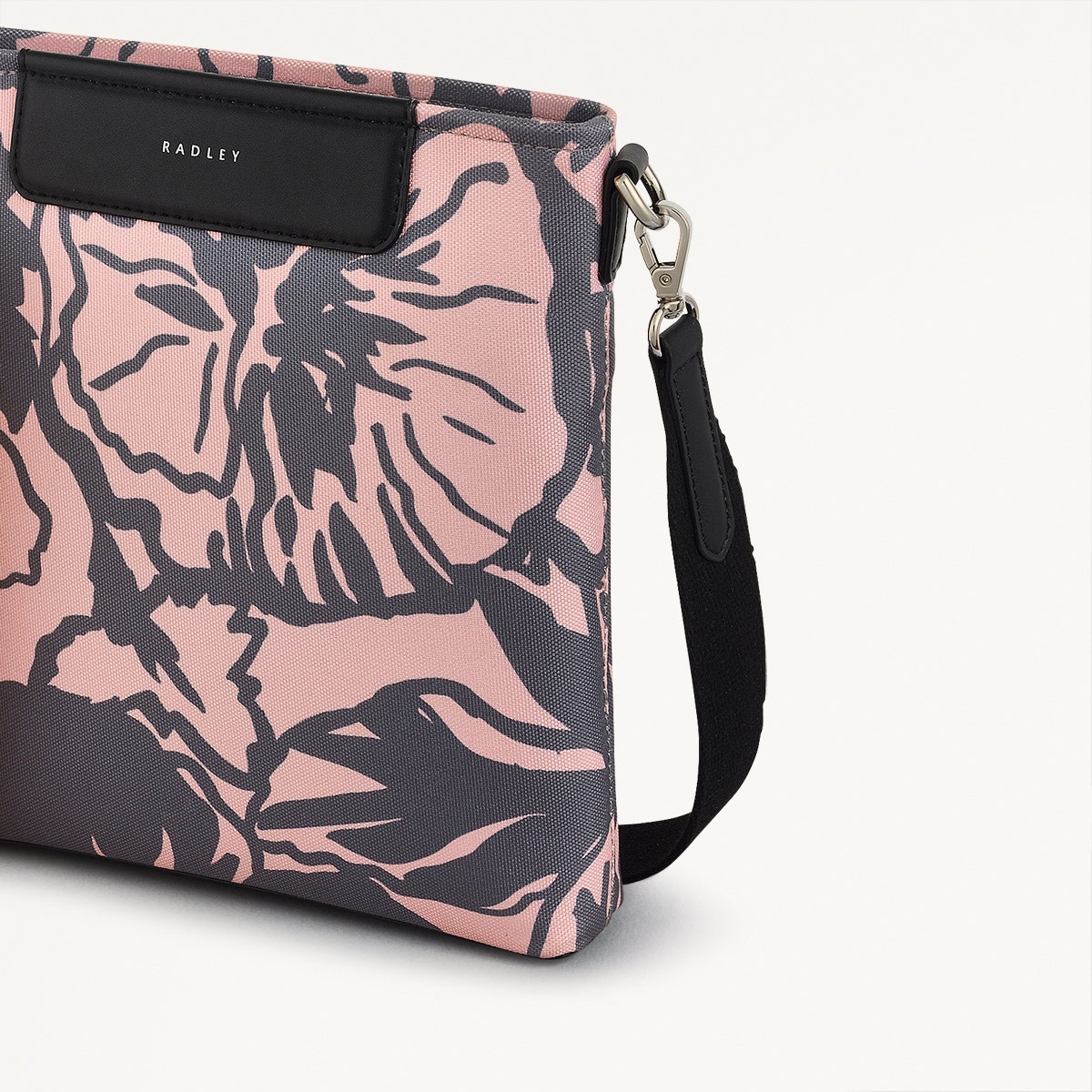 Southwell Gardens Floral Small Ziptop Cross Body Black - 110857
