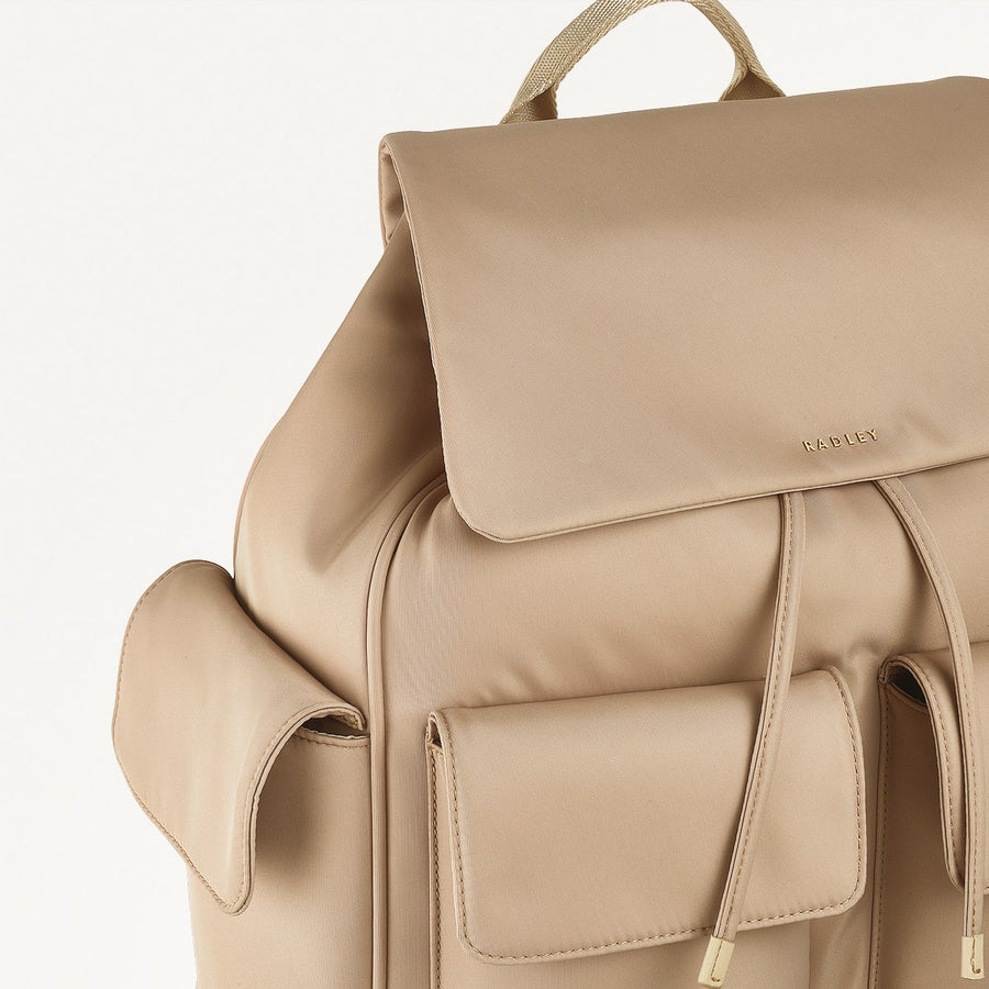 Guildford Grove Medium Flapover Backpack in Stone - 110858