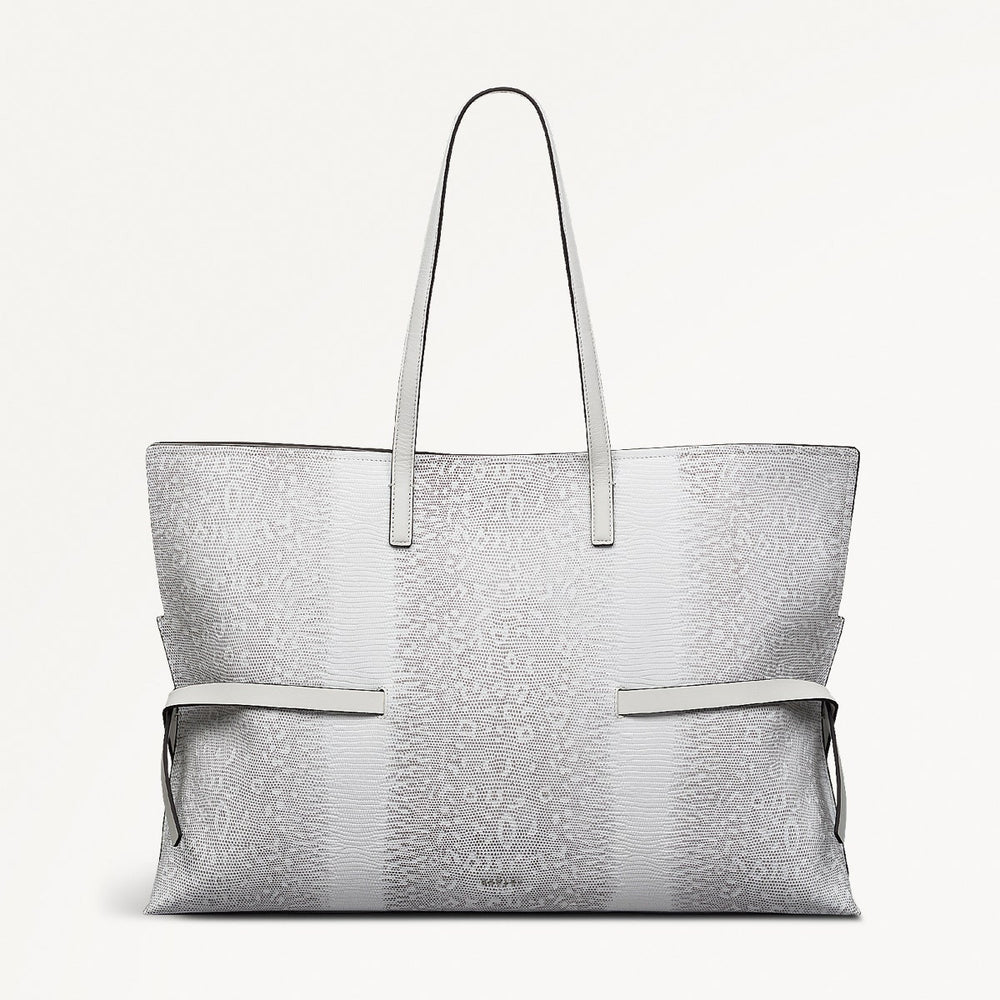 Fleet Street Faux Lizard Large Open Top Shoulder Bag - RHD18803