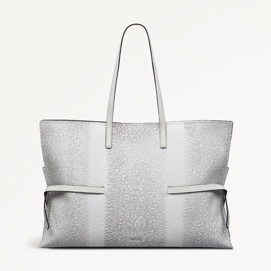 Fleet Street Faux Lizard Large Open Top Shoulder Bag - RHD18803