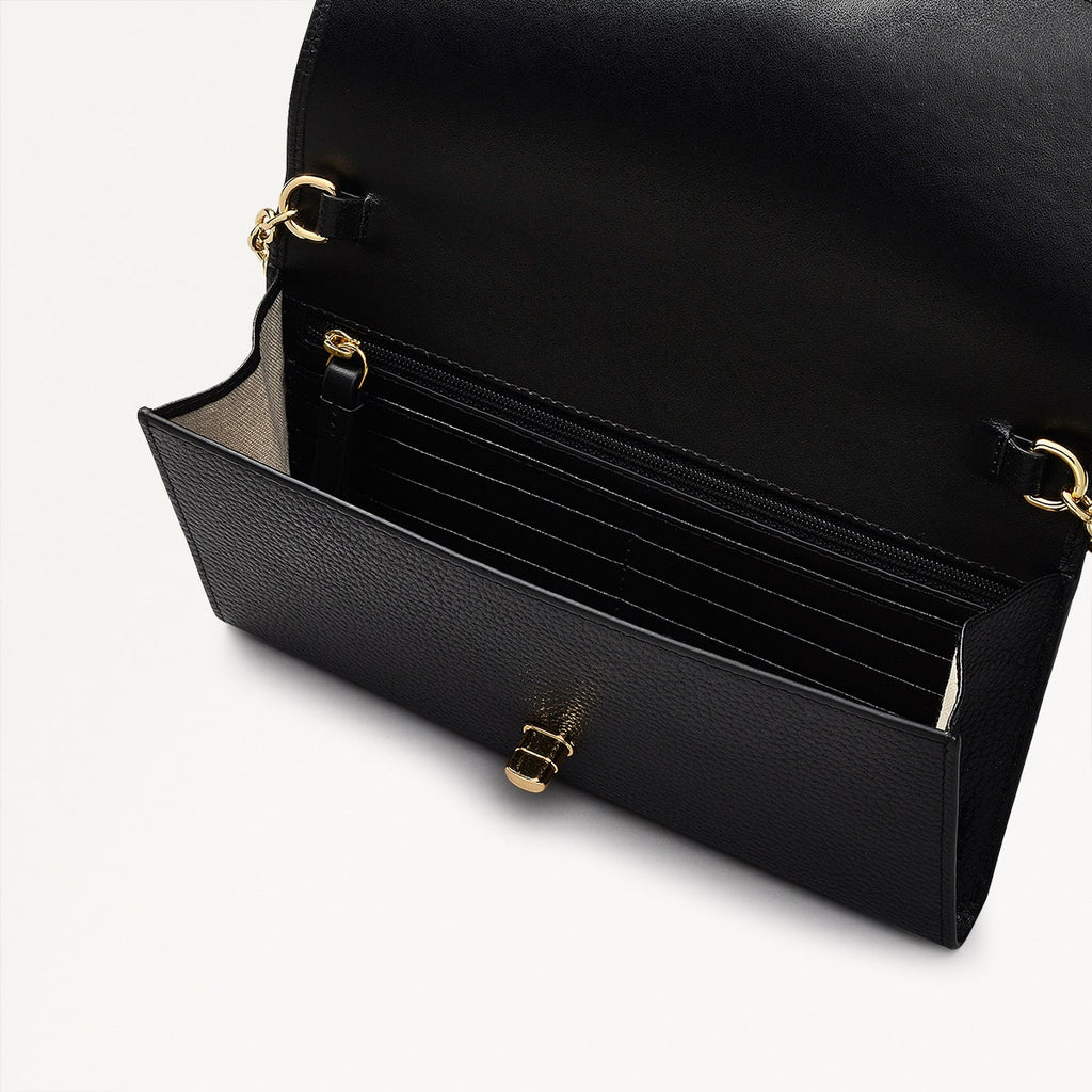 Carpenter Yard Leather Large Phone Crossbody in Black - 110873