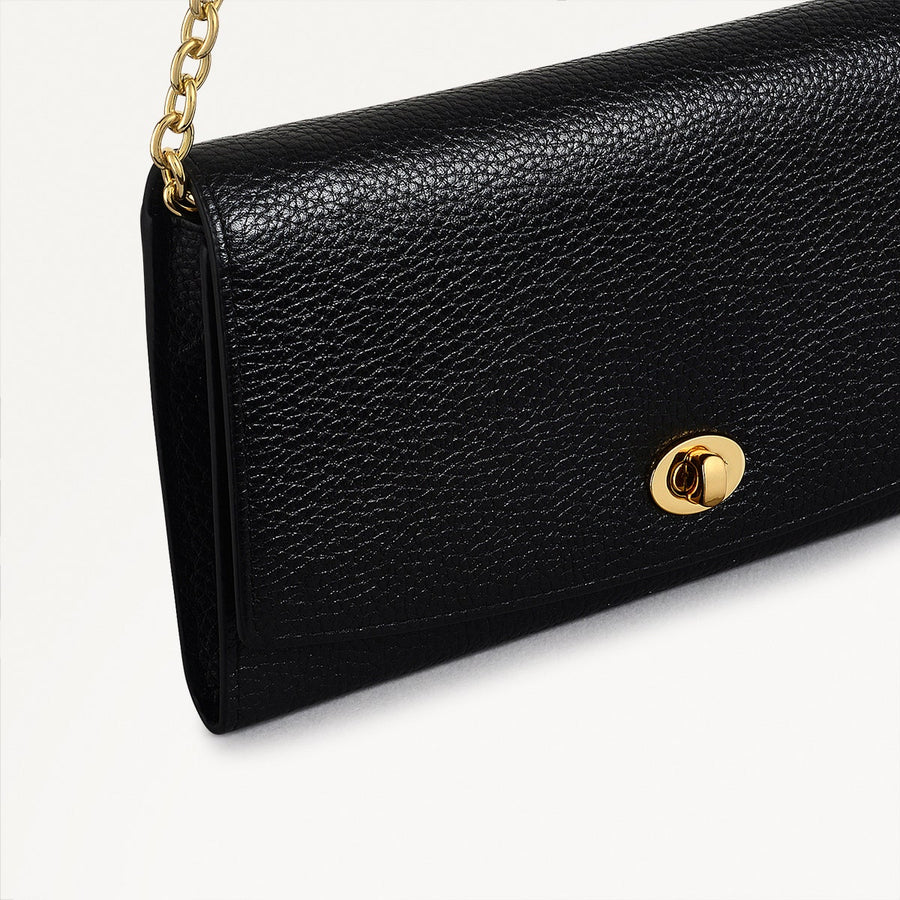 Carpenter Yard Leather Large Phone Crossbody in Black - 110873