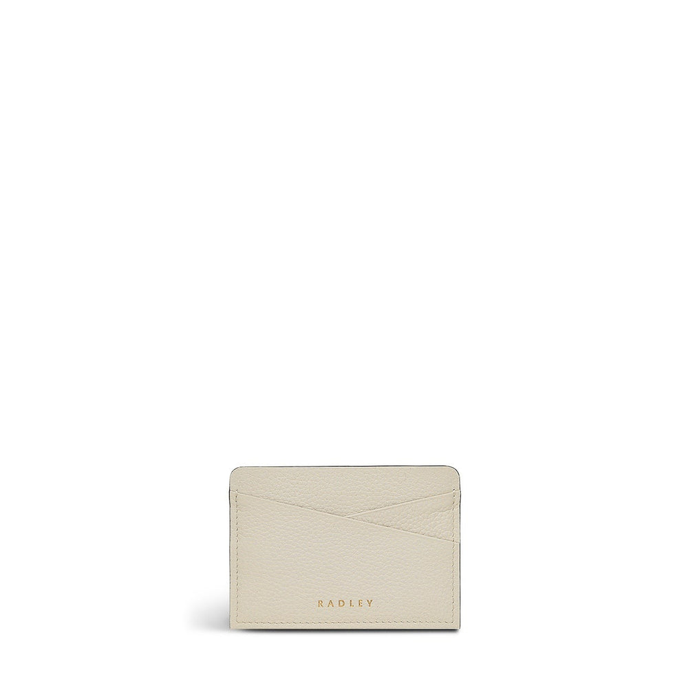 Alpha Road Leather Small Card Holder in Chalk - 110887