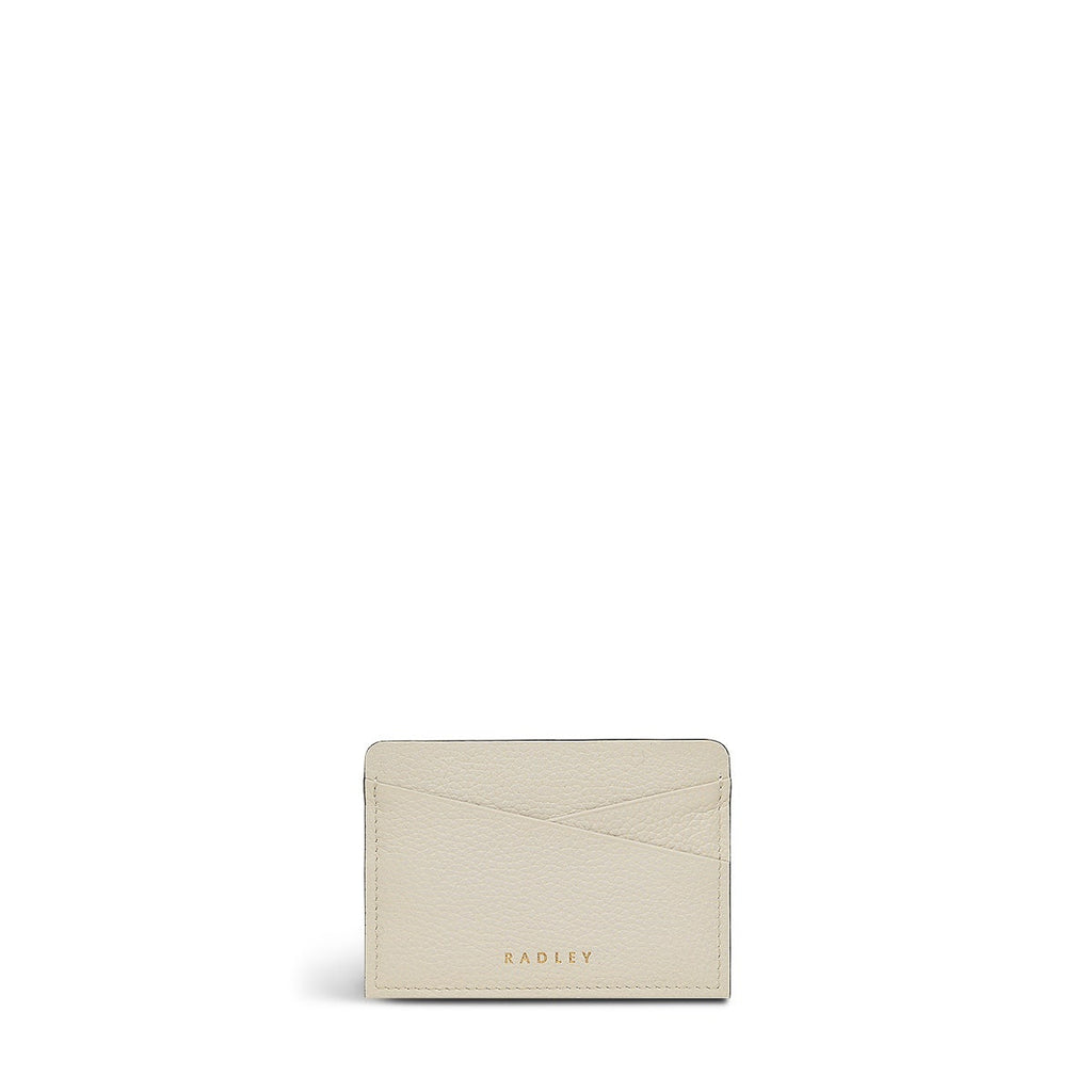 Alpha Road Leather Small Card Holder in Chalk - 110887