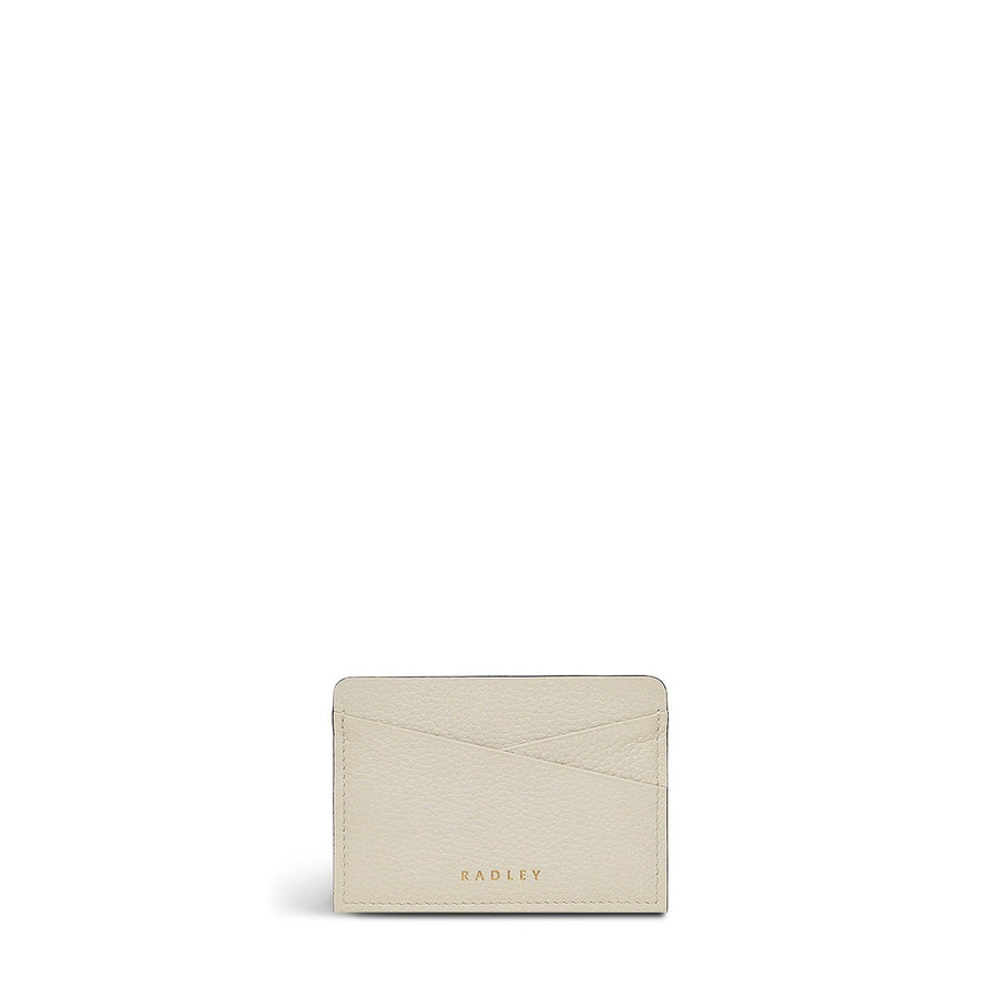 Alpha Road Leather Small Card Holder in Chalk - 110887