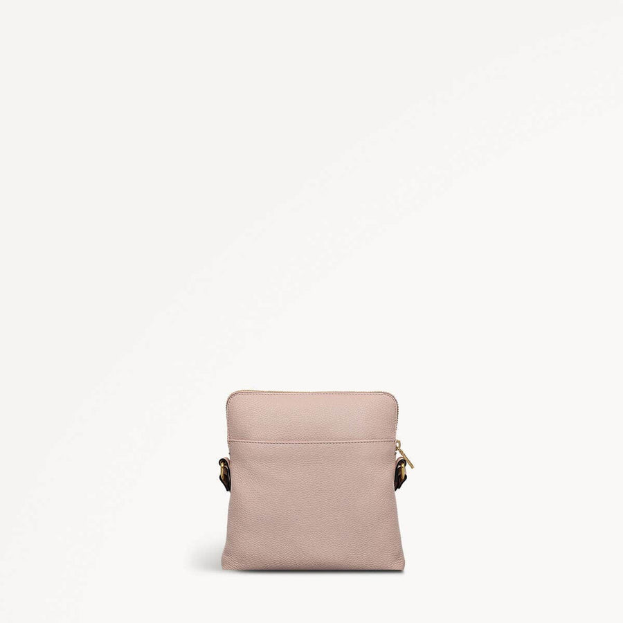 Ridge Park Leather Small Ziptop Crossbody Bag in Clay Pink - 110941