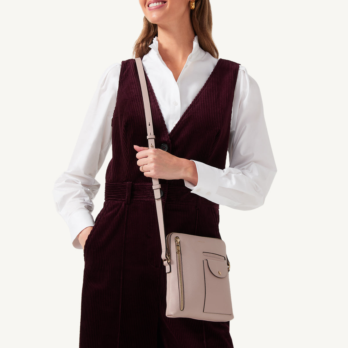 Clay Pink Small Zip-Top Crossbody Bag | Ridge Park SS25 | Radley