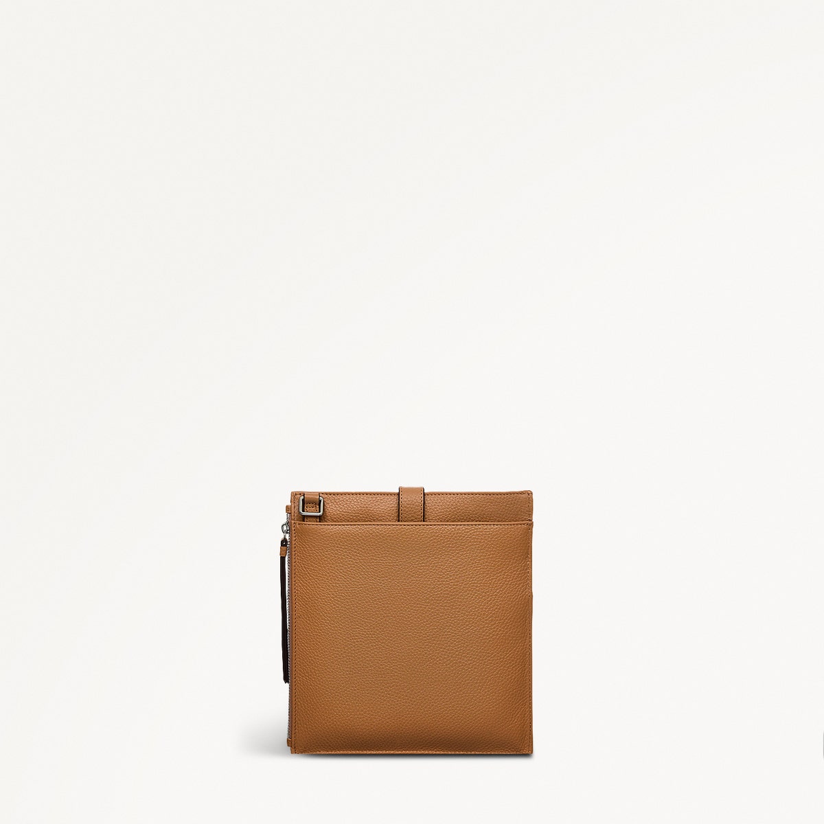 Wilton Way Leather Small Ziptop Crossbody Bag in Dark Butter - 110943