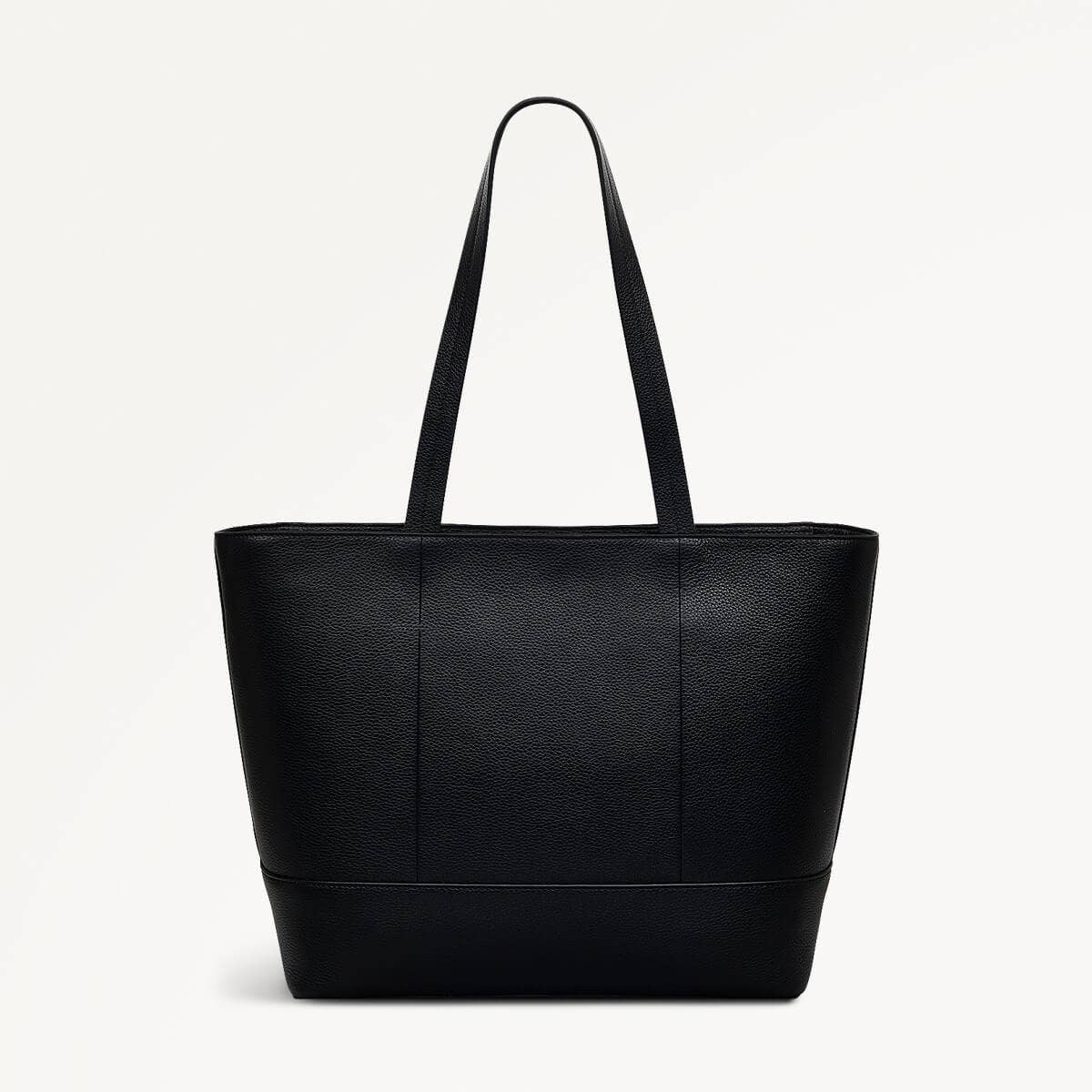 Isabella Road Leather Medium Ziptop Tote Bag in Black - 110962