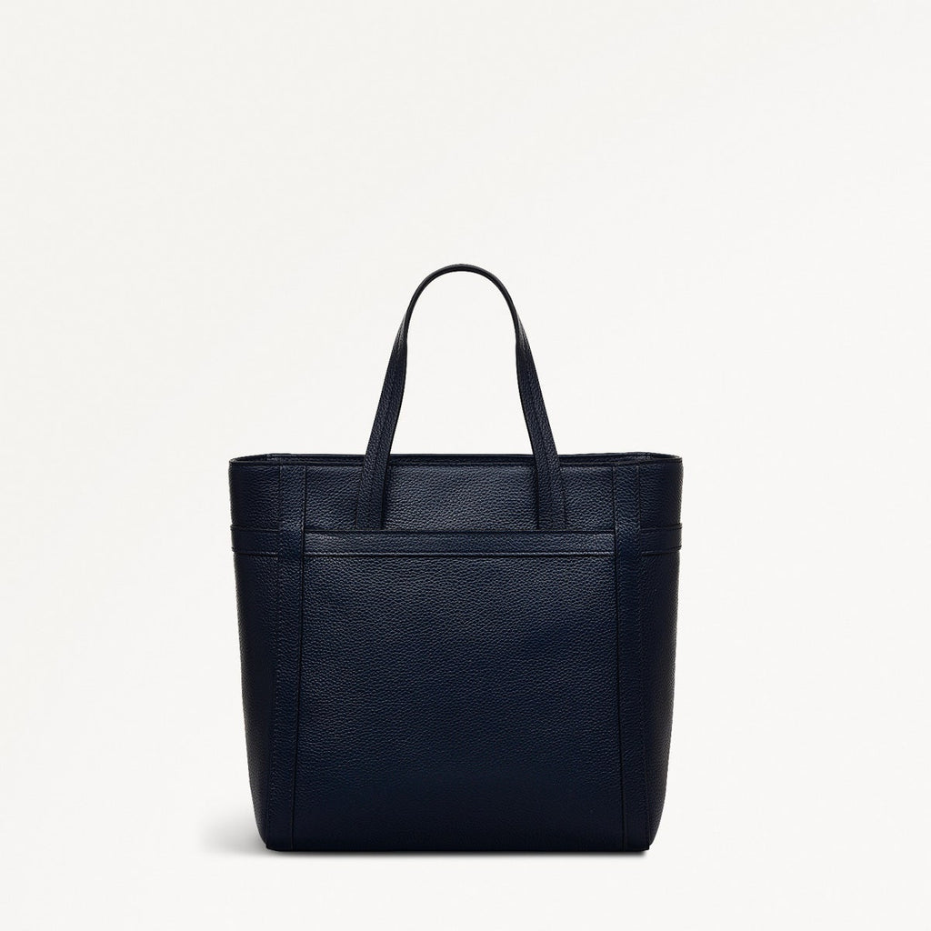 Derby Street Leather Small Ziptop Grab Bag in Ink - 110949