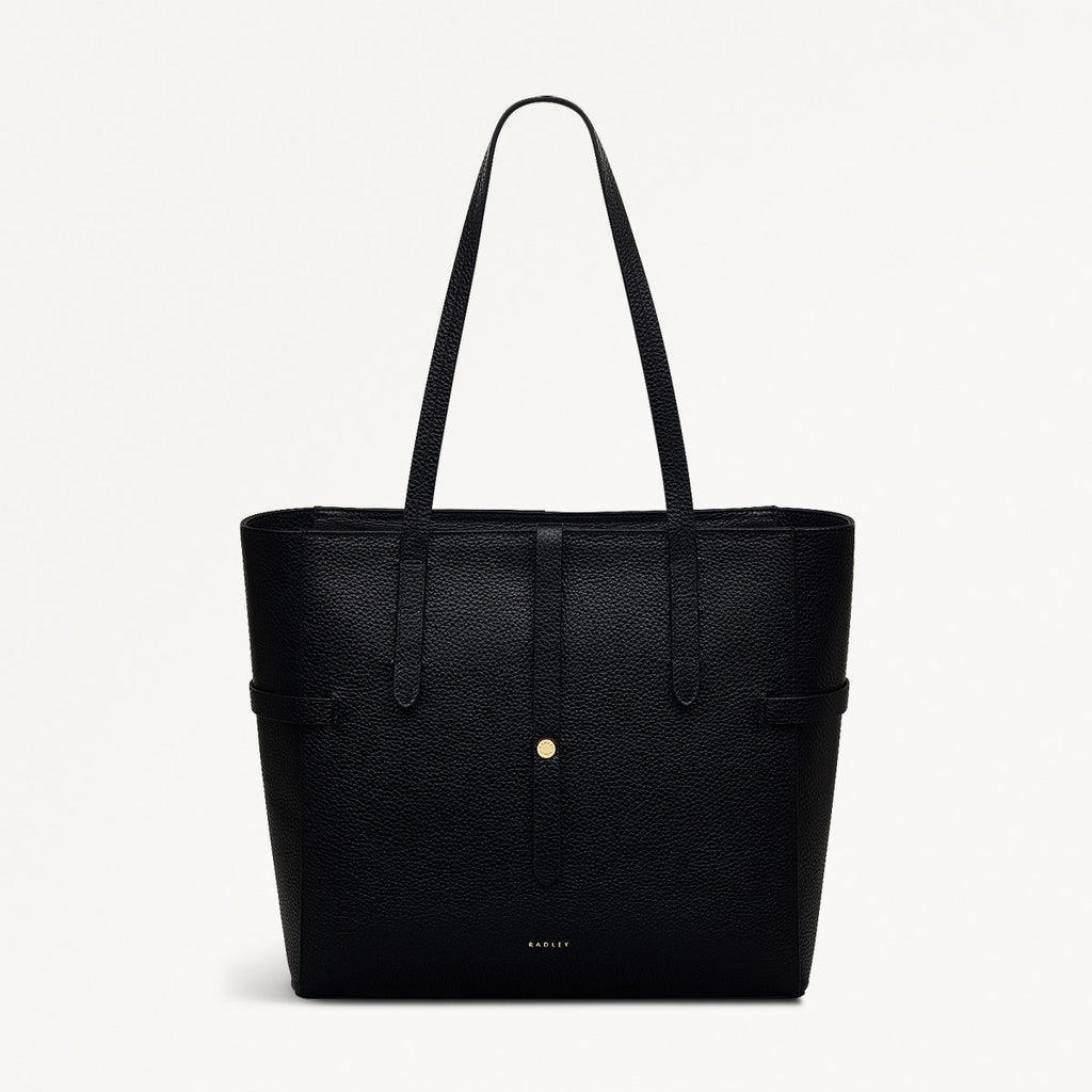 Abingdon Road Leather Large Ziptop Shoulder Bag in Black - 110950