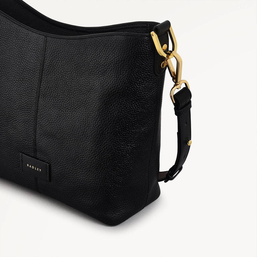 Southwark Lane Leather Small Ziptop Crossbody Bag in Black - 110959