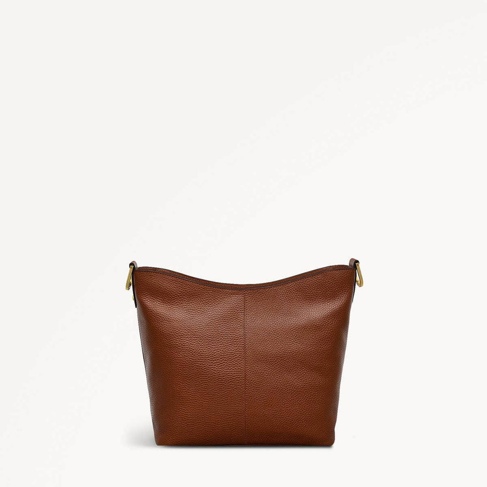 Southwark Lane Leather Small Ziptop Crossbody Bag in Tortoise - 110961
