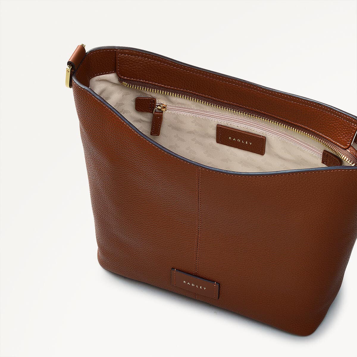 Southwark Lane Leather Small Ziptop Crossbody Bag in Tortoise - 110961