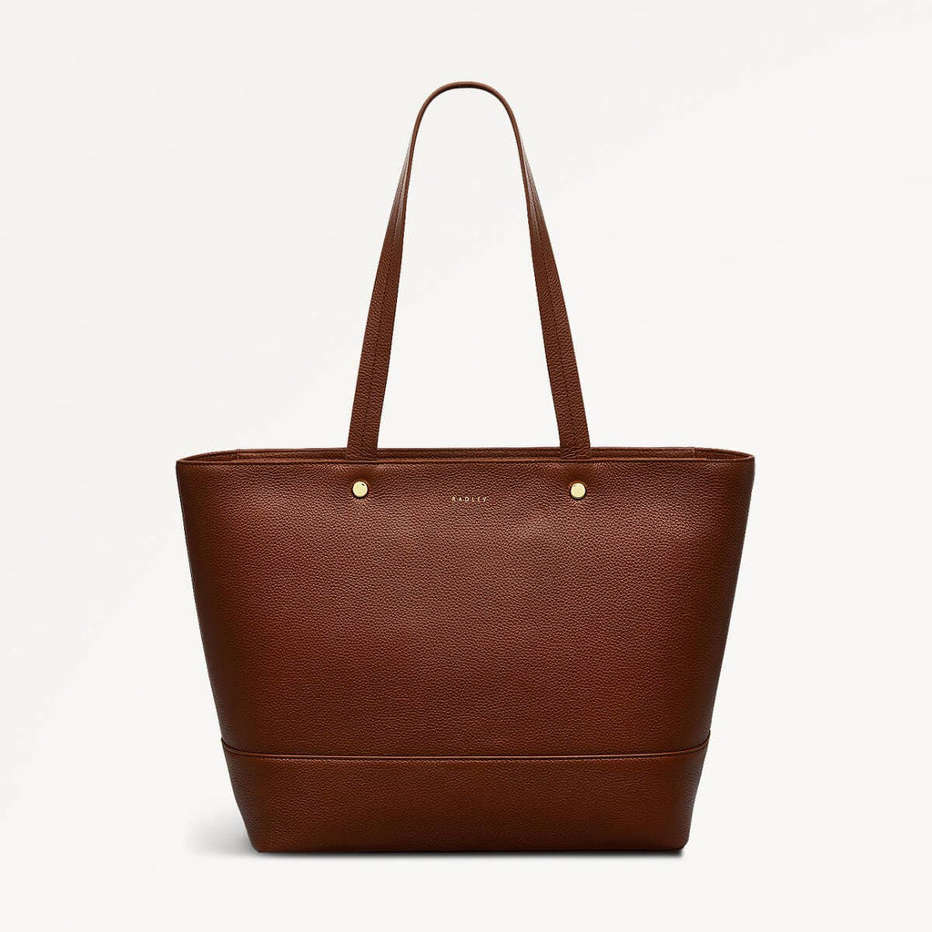 Isabella Road Leather Medium Ziptop Tote Bag in Tortoise - 110963