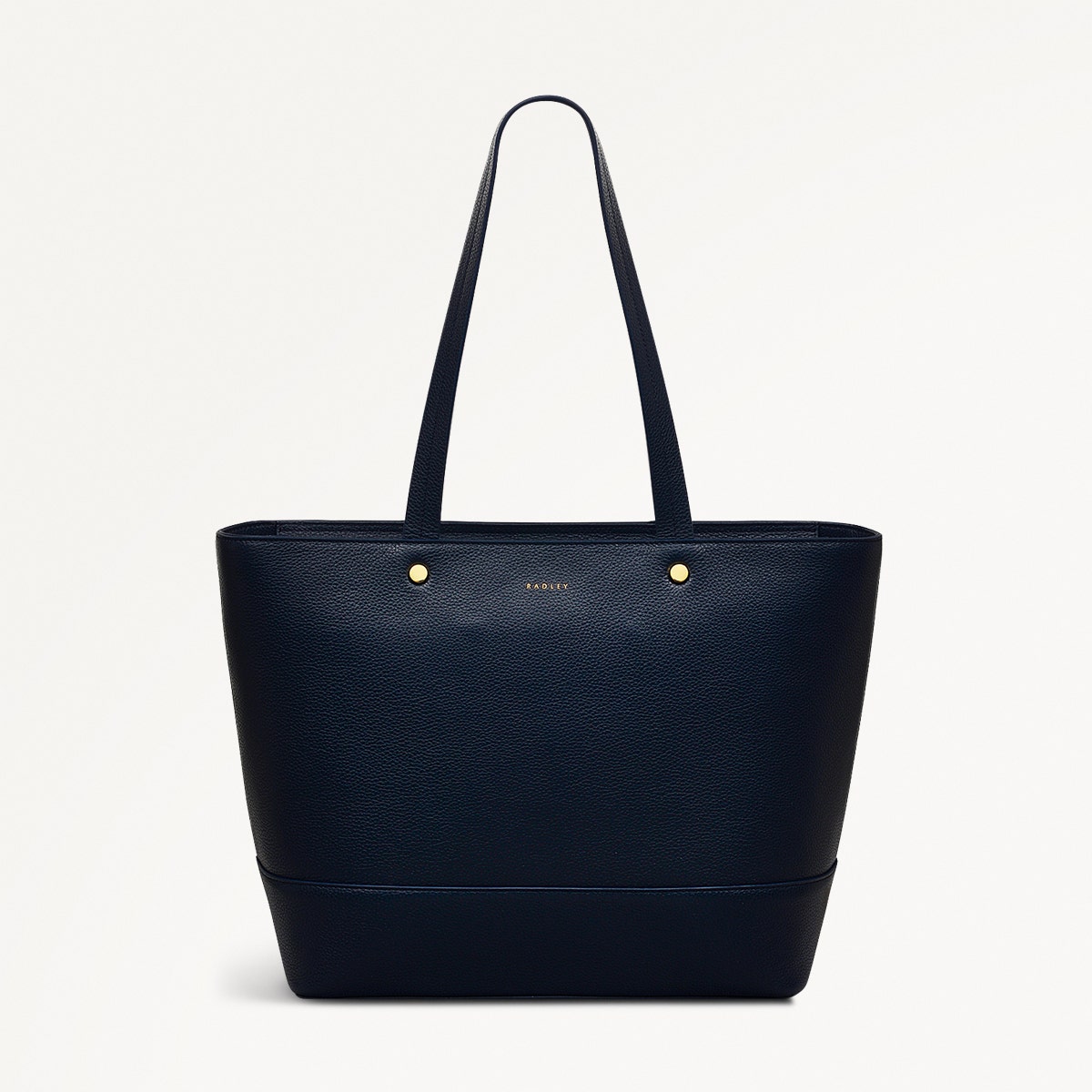 Isabella Road Leather Medium Ziptop Tote Bag in Ink - 110964