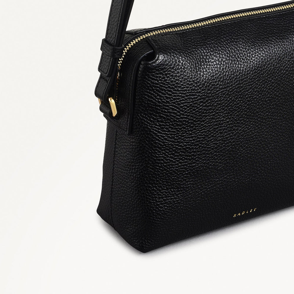 Eastcastle Street Leather Mini Ziptop Crossbody Bag in Black - 111209