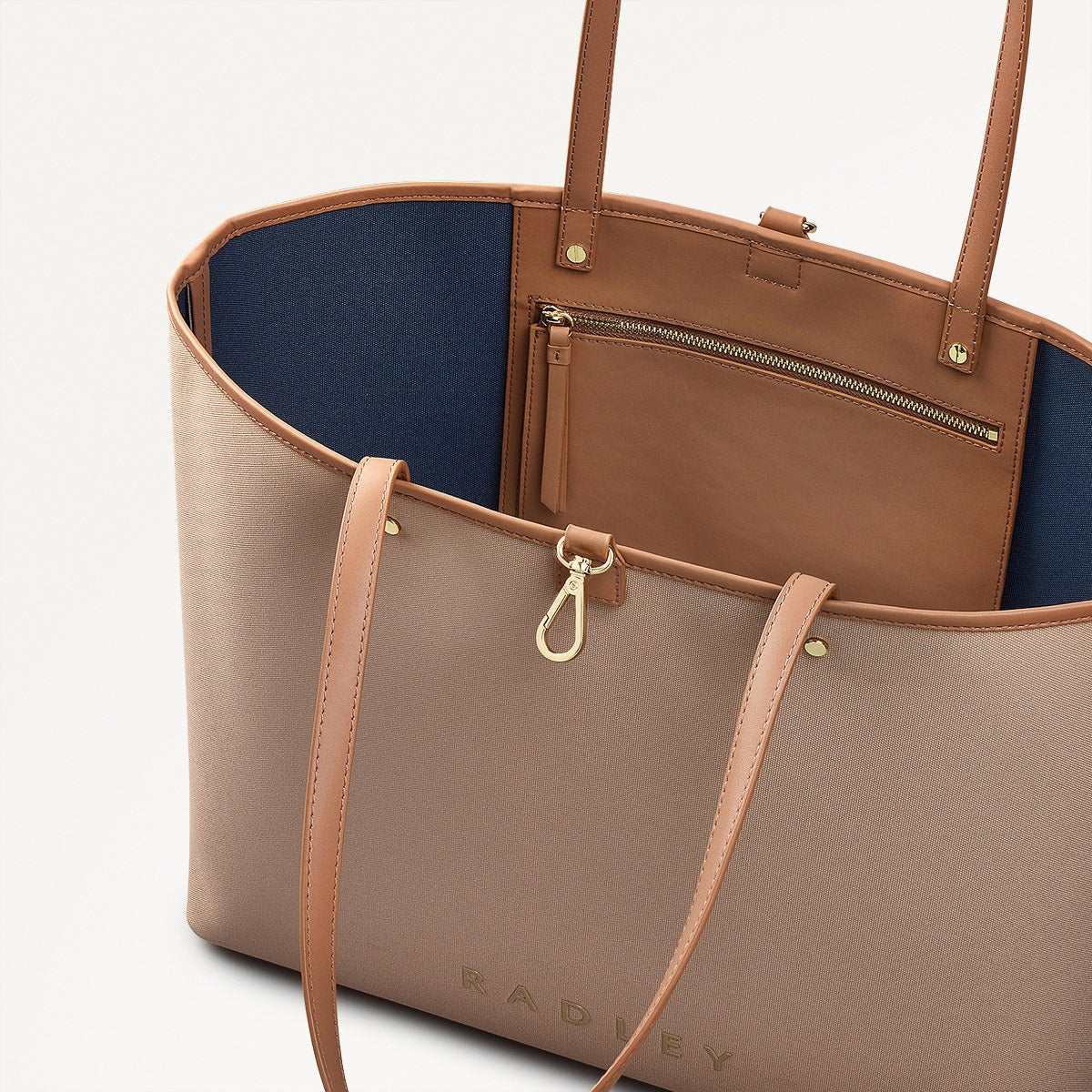 Addison Lane Fabric Large Open Top Tote Bag in Silt - 111278