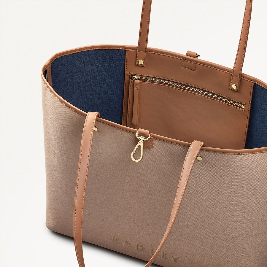 Addison Lane Fabric Large Open Top Tote Bag in Silt - 111278