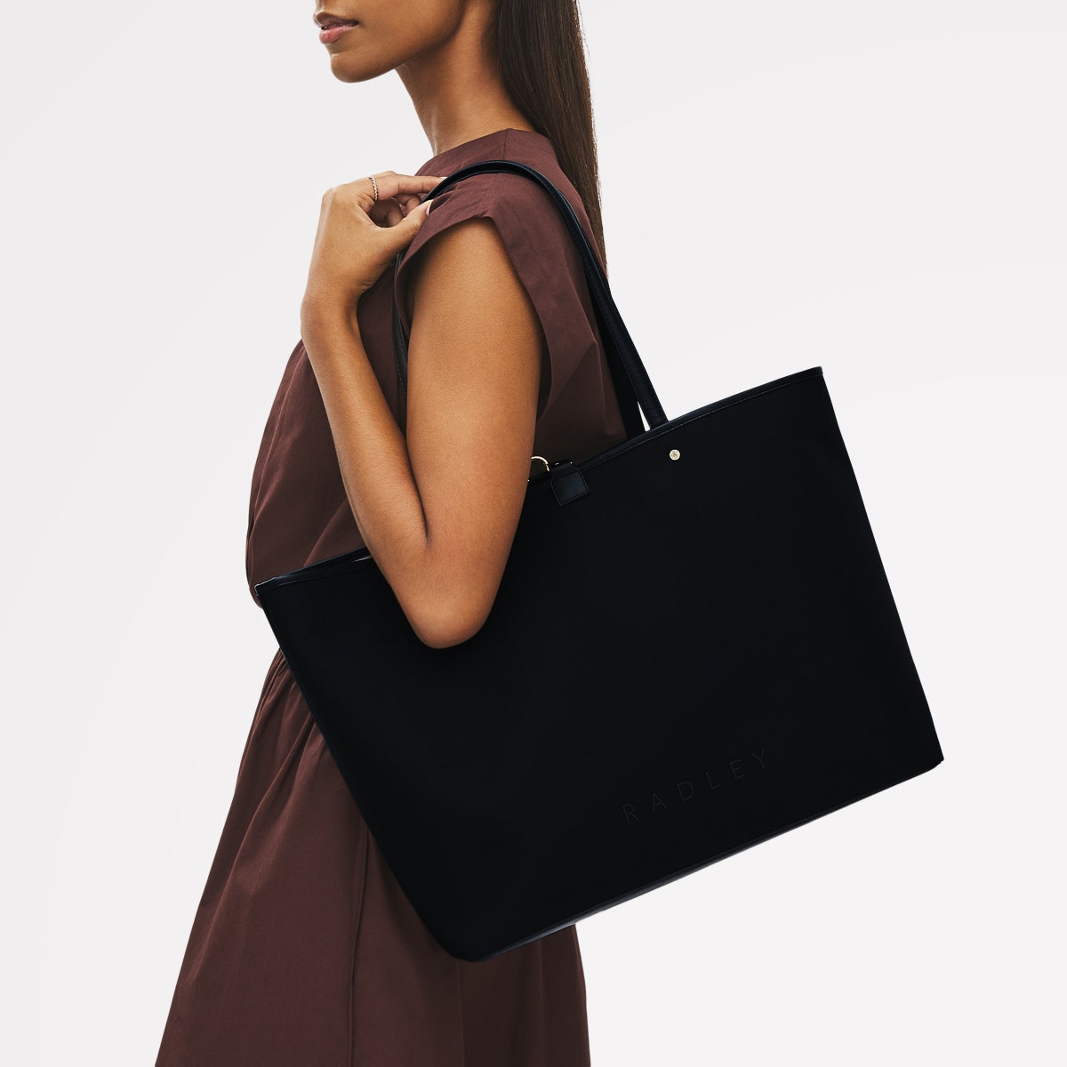 Black Large Open Top Tote | Addison Lane Responsible Ss25 | Radley
