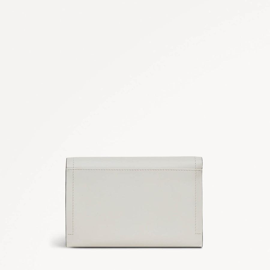 Kentucky Derby SS25 Leather Medium Flapover Wallet in Chalk - 111332