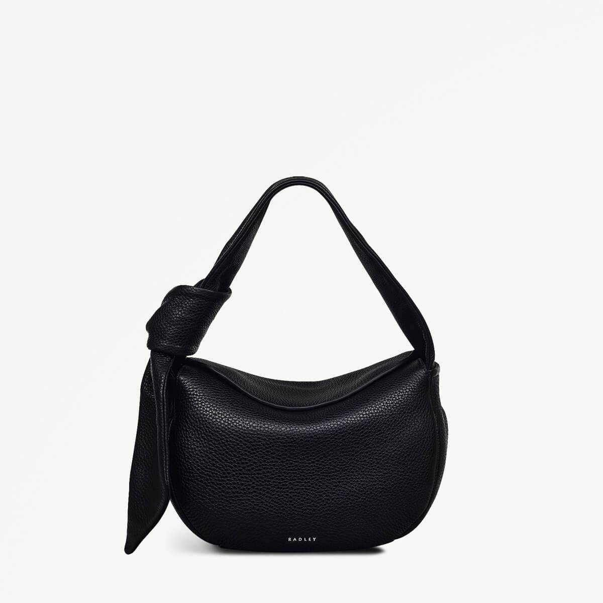 The Grove Leather Small Flapover Grab Bag in Black - 111336