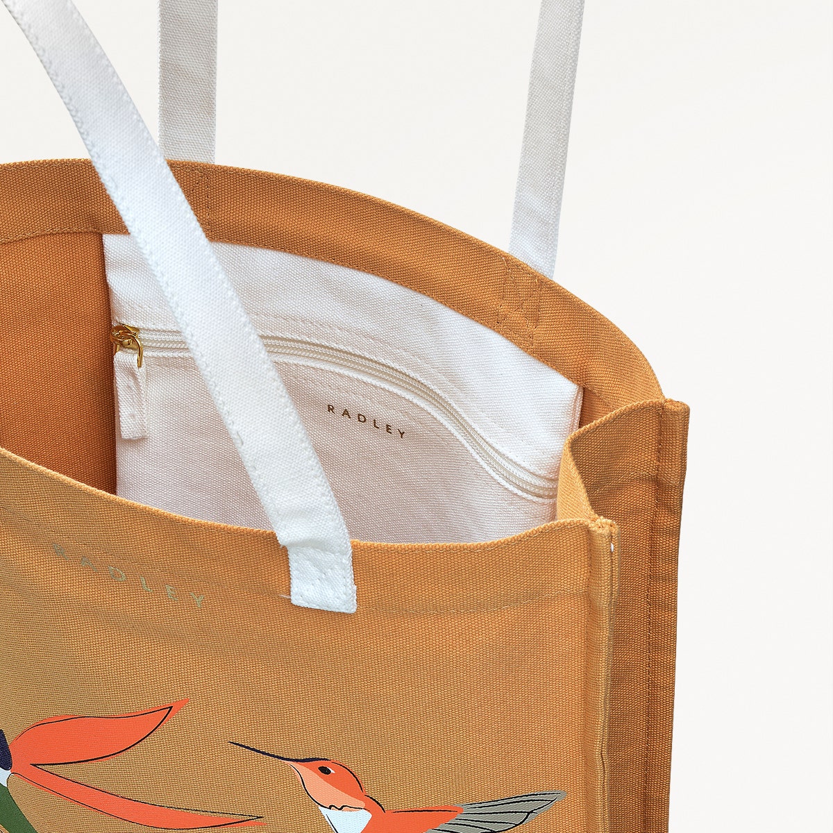 Pecan Brown Medium Canvas Tote | Birds of Paradise AW25 | Radley