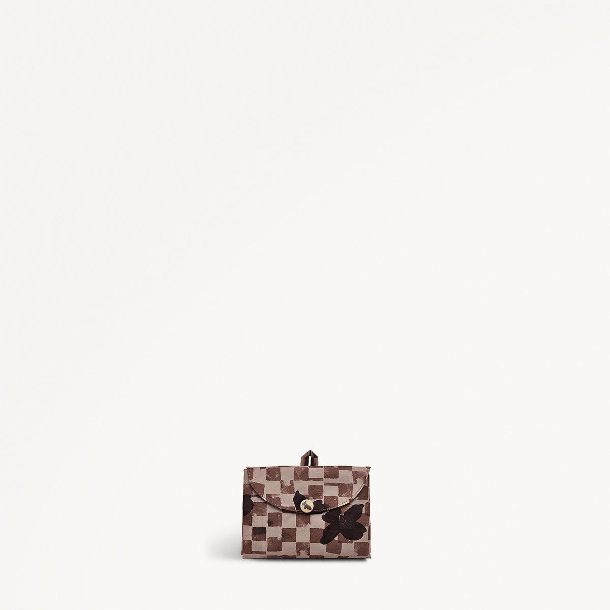 Check Fabric Responsible Foldaway in Stone - 111367