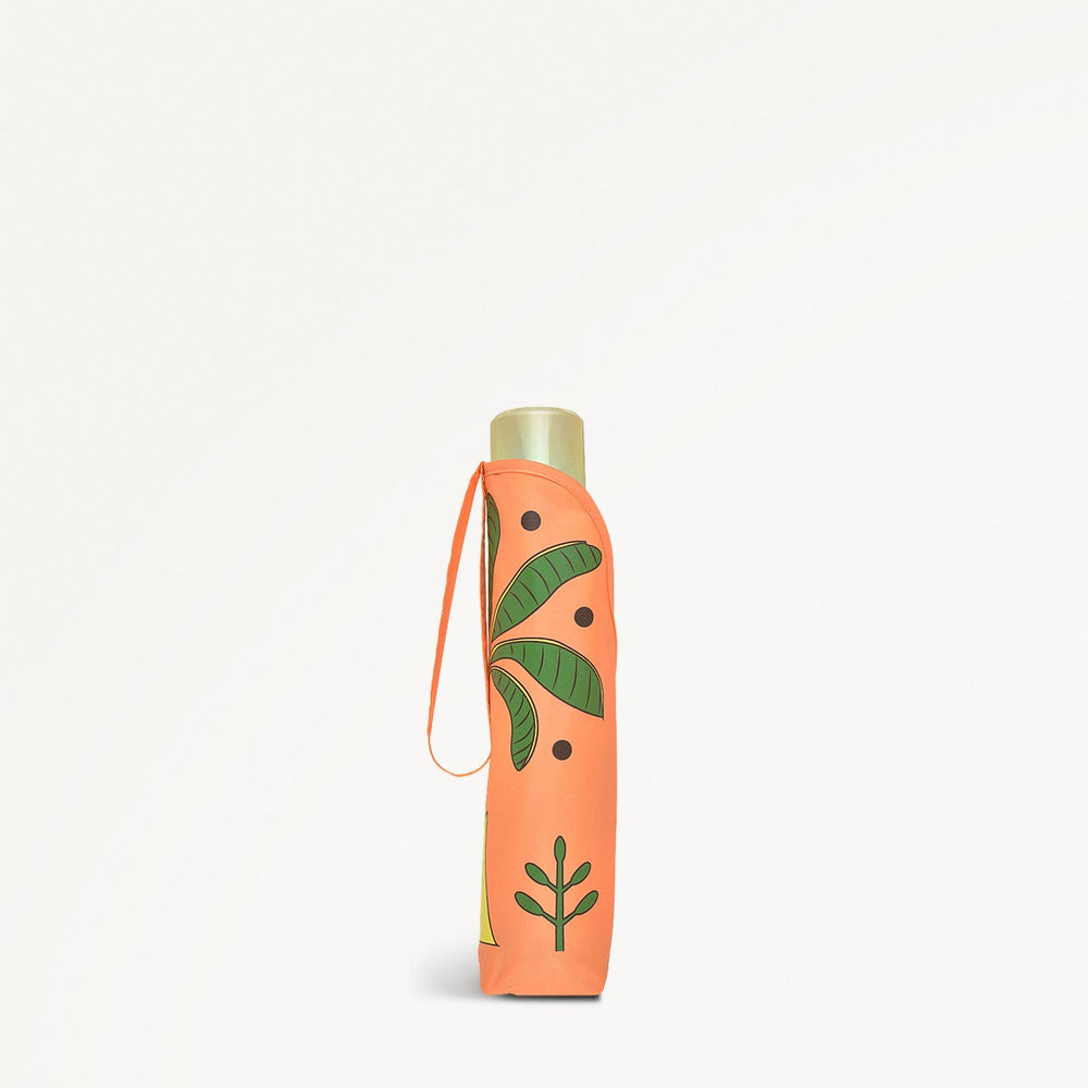Paradise Palms Fabric Responsible Umbrella in Peach Cobbler - 111368