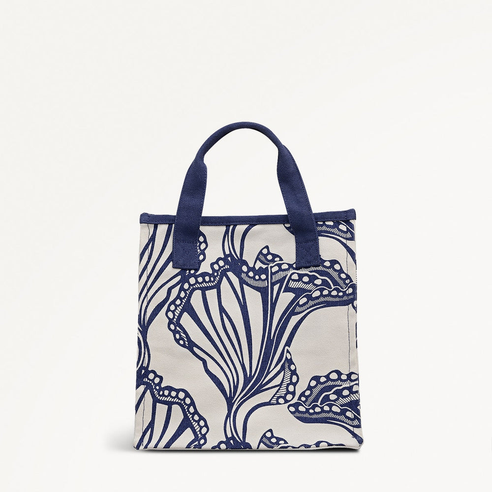 Under The Sea Fabric Small Open Top Grab in Natural - 111370